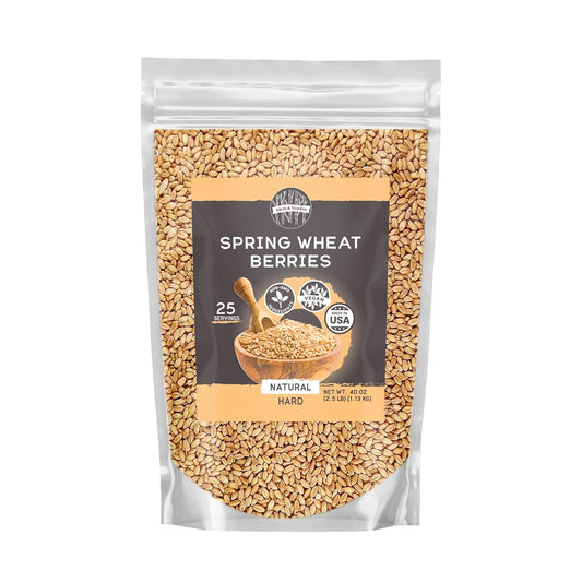 Birch & Meadow Spring Red Wheat Berries And 7-Grain Hot Cereal Bundle, Various Sizes, Hearty Breakfasts, Non-Gmo