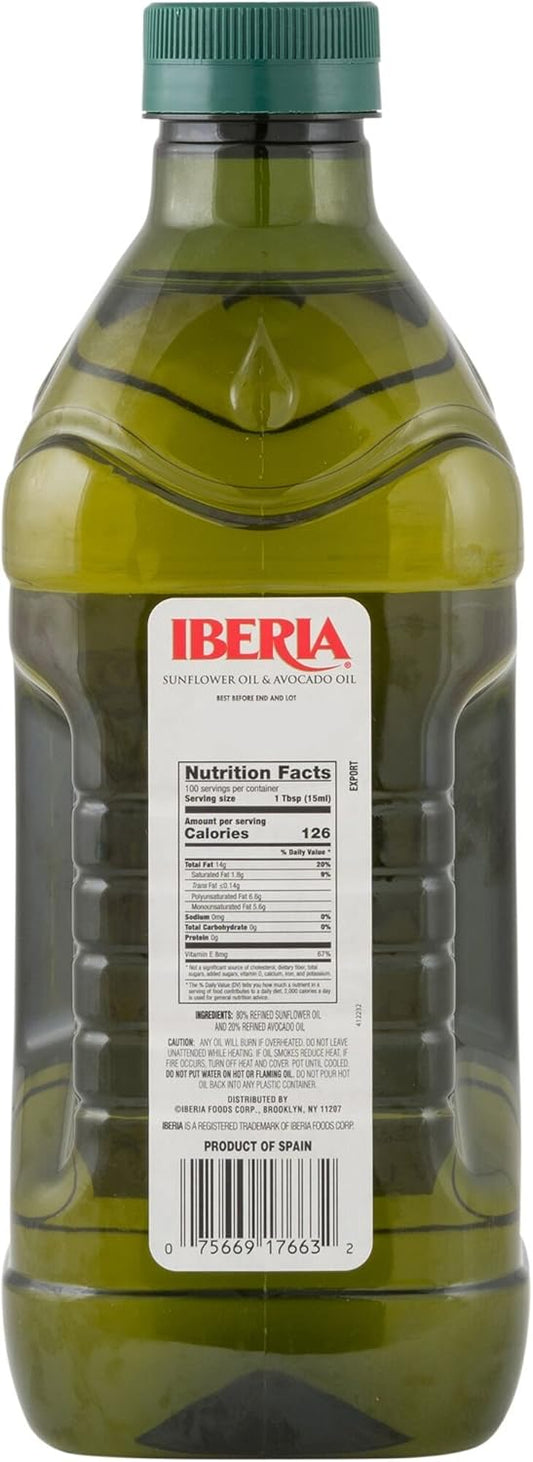 Iberia Avocado And Sunflower Oil, 51 Fl Oz