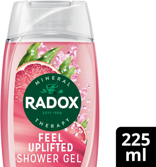 Radox Mineral Therapy Feel Uplifted Shower Gel Body Wash With A Grapefruit & Ginger Fragrance For An Uplifting Experience 225 Ml