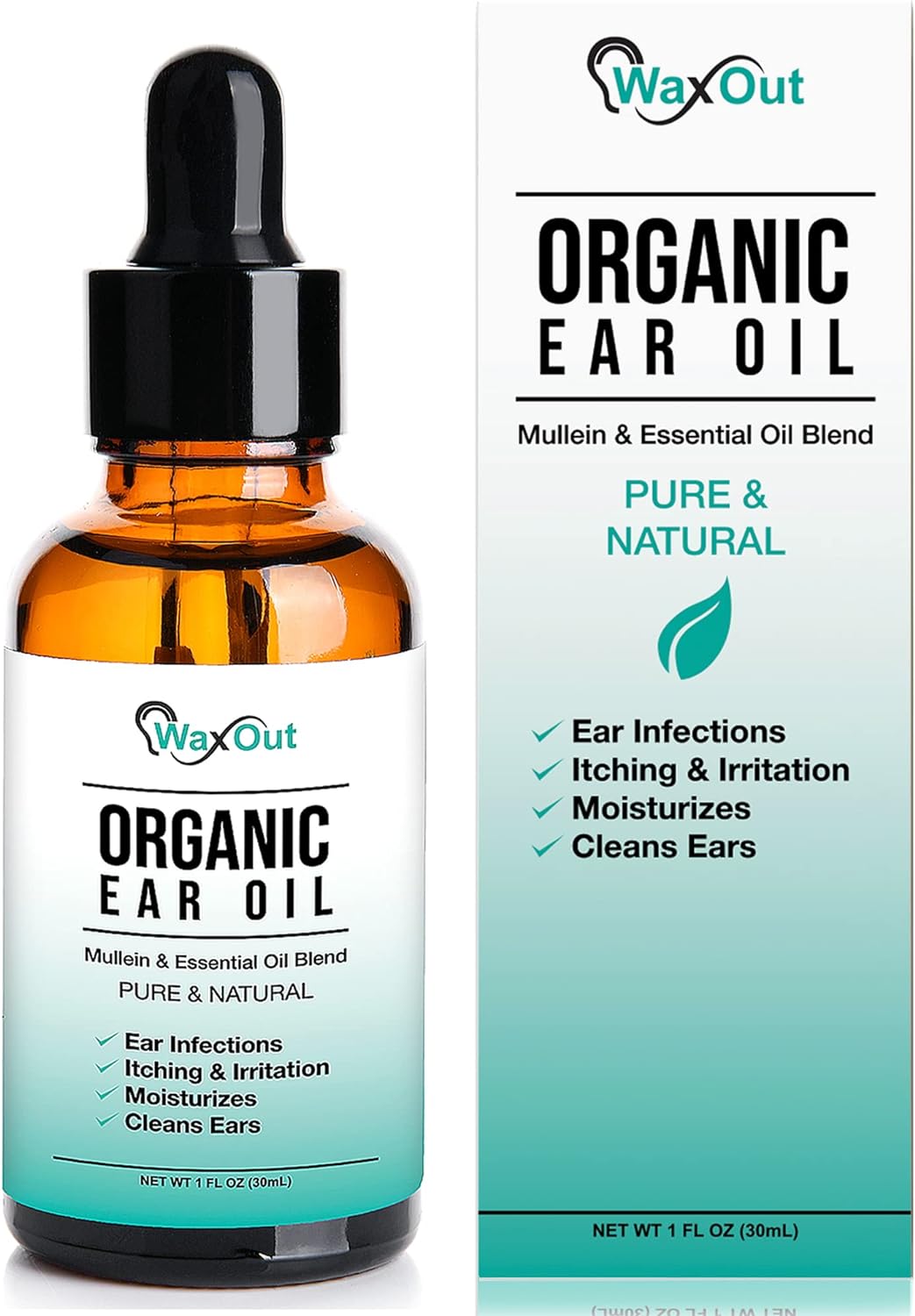 Natural Mullein Ear Wax Removal Oil & Cleaner With Garlic | Pain & Earache Drops | Earwax Softener, Moisturizer & Allergy Soothing | Tinnitus, Itching, Ringing, Infections & Clogged Ears