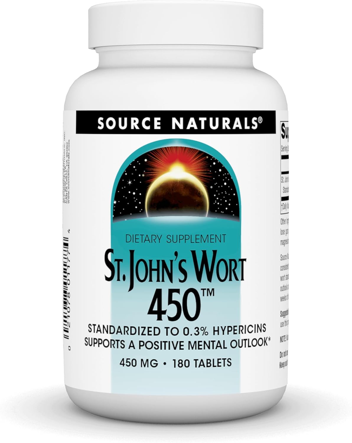 Source Naturals St. John's Wort 450 mg Supports a Positive Mental Outlook - 180 Tablets