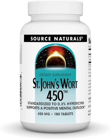 Source Naturals St. John's Wort 450 mg Supports a Positive Mental Outlook - 180 Tablets