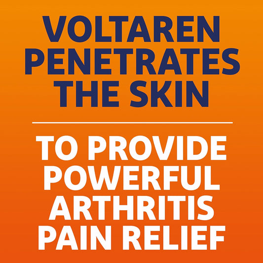 Voltaren Arthritis Pain Gel For Powerful Topical Arthritis Pain Relief With Diclofenac - New Easy Open Cap - 100 G X 2