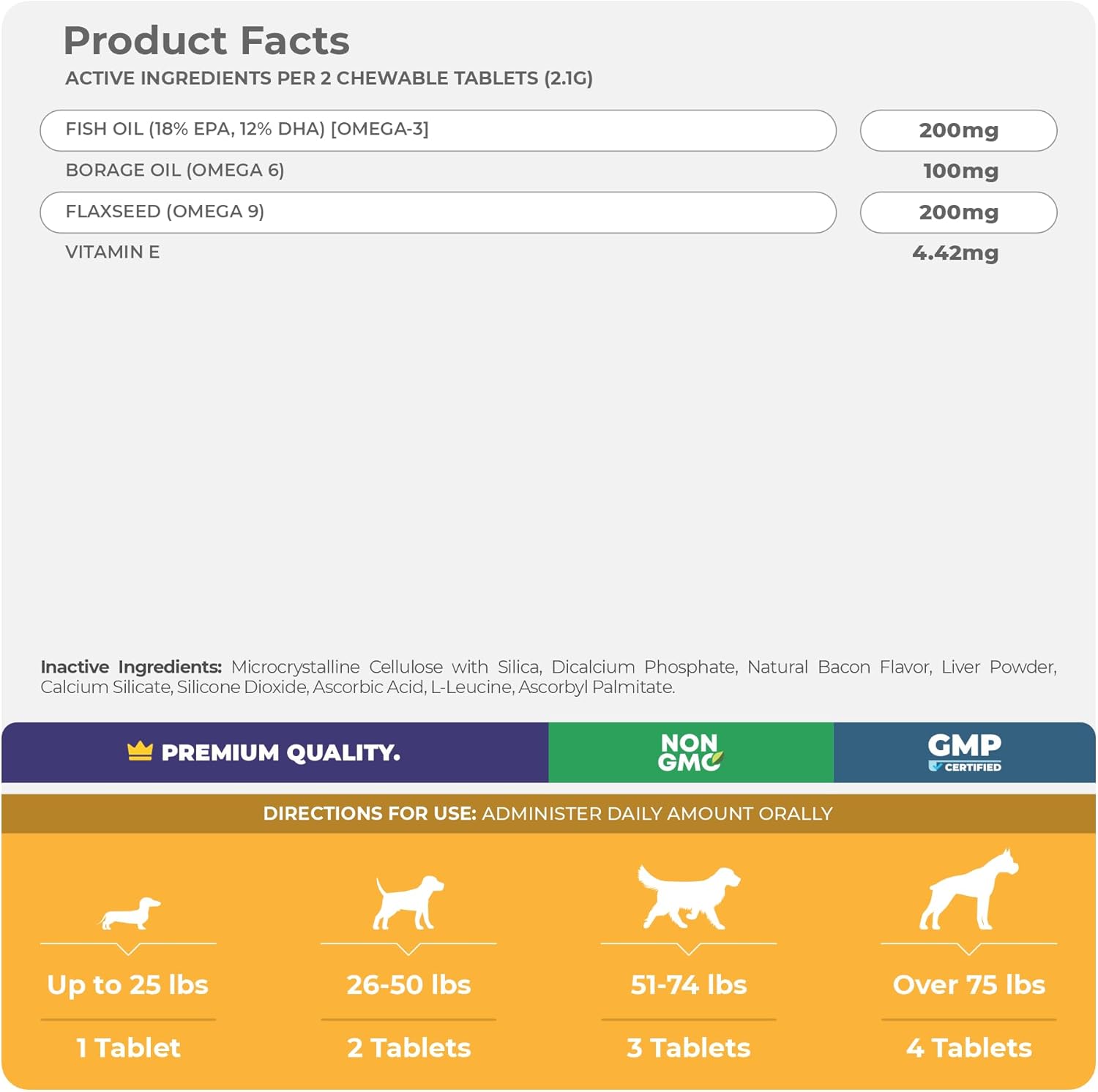 Omega 3 for Dogs - Fish Oil for Dogs Skin and Coat - 120 Chewable Tablets - Omega 3 6 9, EPA & DHA Fatty Acids for Dog Shedding, Dry Skin & Heart Support : Pet Supplies