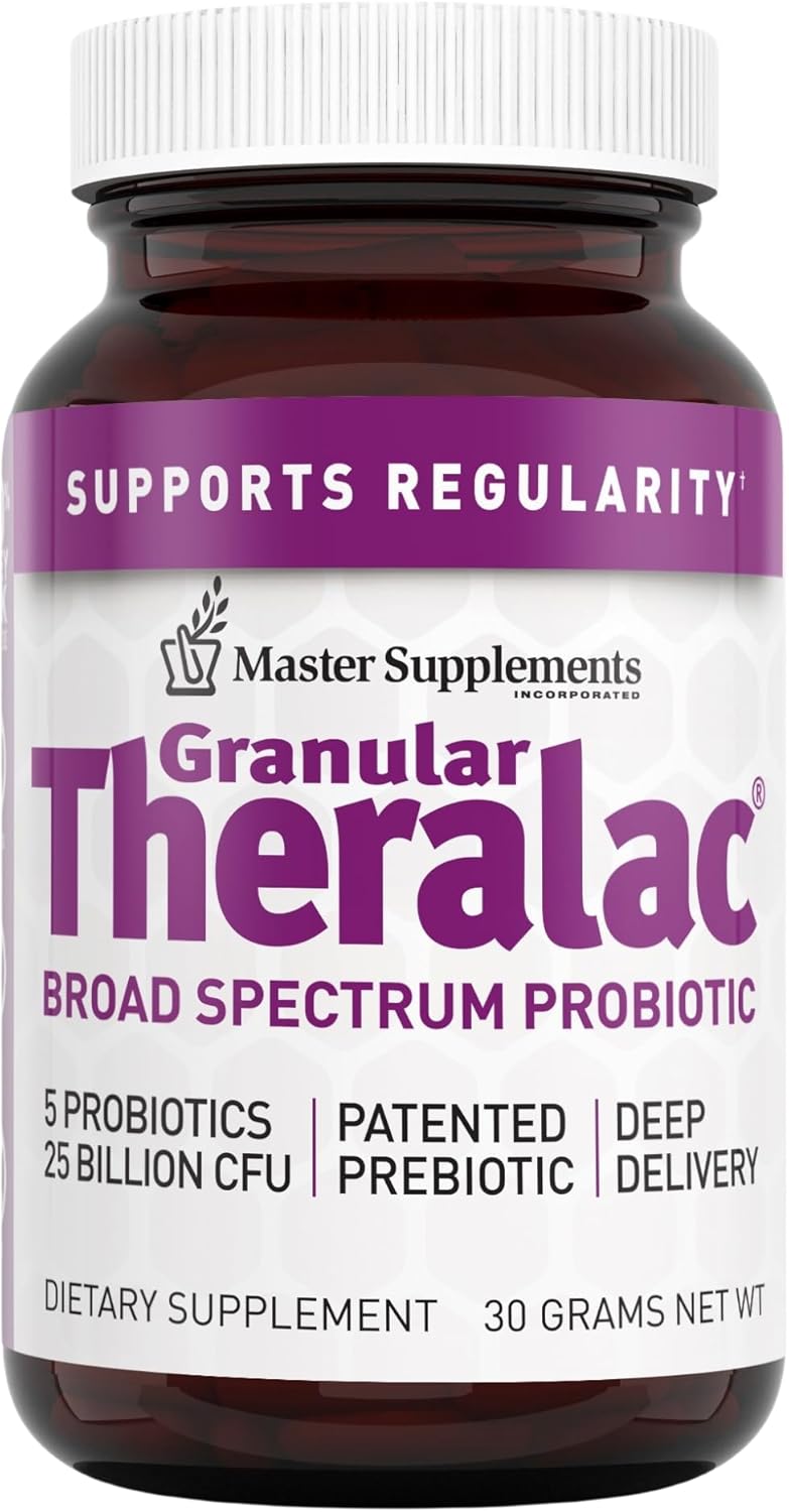 Master Supplements Granular Theralac - 1.05 Oz - Multi-Strain Probiotic Powder For Optimal Gut Health - Great For Kids - Vegan, Gluten Free - 40 Servings