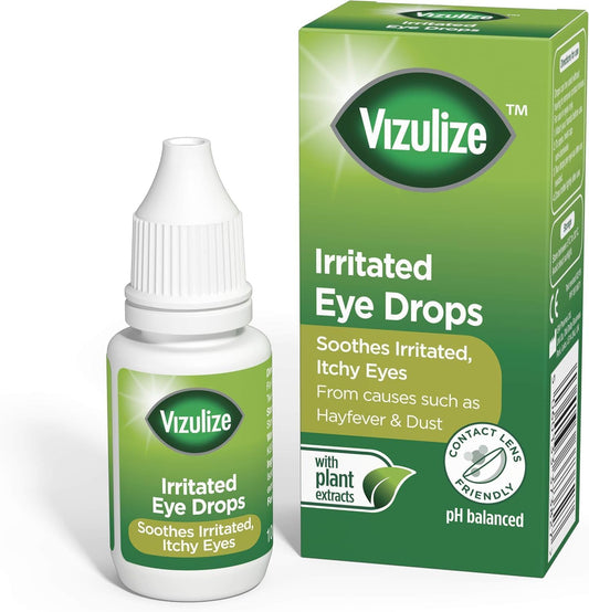 Vizulize soothing Irritated Eye Drops, 10ml : Amazon.co.uk: Health & Personal Care