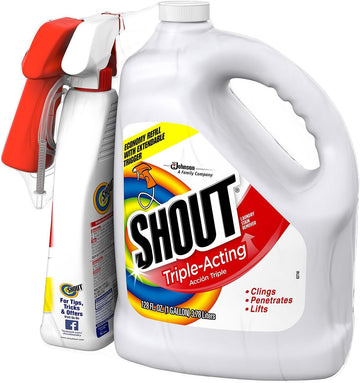 Shout Stain Remover with Extendable Trigger Hose -128 Oz + 22 Oz. (1) : Health & Household