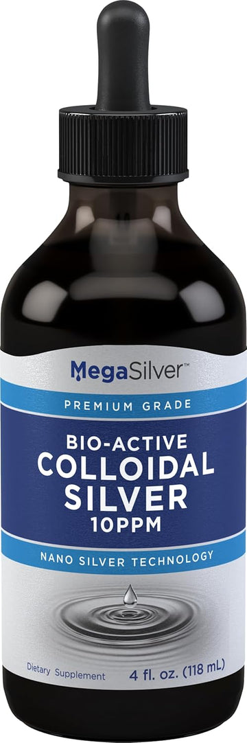 Piping Rock Collodial Silver Drops | 10 Ppm | 4 Oz | Bio-Active | Convenient Liquid | Nano Silver Technology | Non-Gmo, Gluten Free