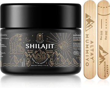 Shilajit Resin With Fulvic Acid & Trace Minerals, Original Siberian Pure Shilajit With 85+ Humic Acid Supplement Gel, Support Metabolism & Immune System - 100 Serving / 50G