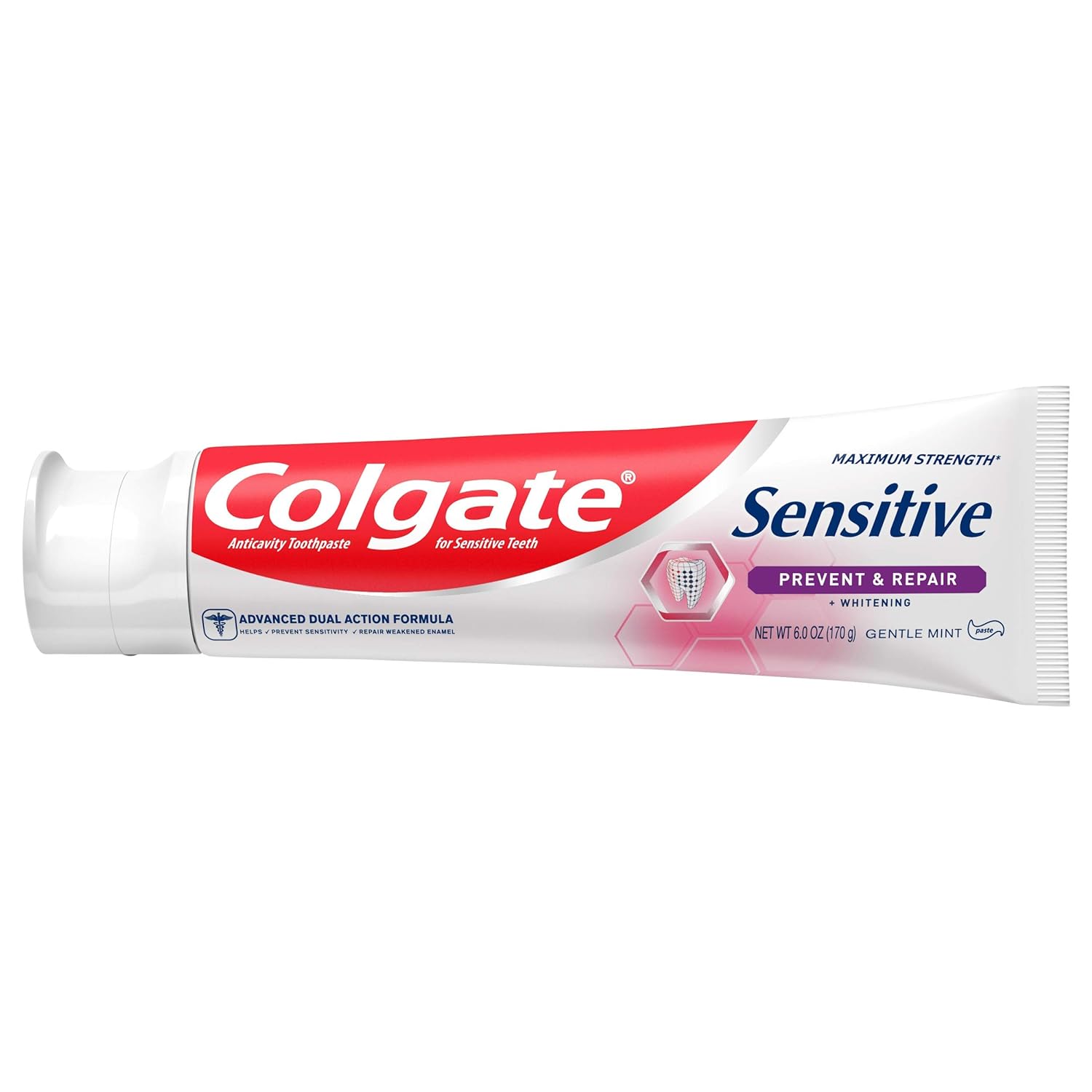 Colgate Sensitive Toothpaste with Whitening, Prevent and Repair, 6 Ounce, 3 Pack : Health & Household