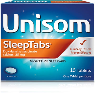 Unisom Sleeptabs, Nighttime Sleep-Aid, Doxylamine Succinate, 16 Tablets