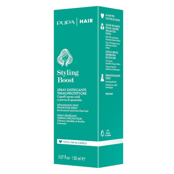 Pupa Milano Styling Boost Detangling Heat Protector Spray - Hydrate And Protect Hair With Jojoba Oil And Shea Butter - Strengthens Hair - 5.07 Oz