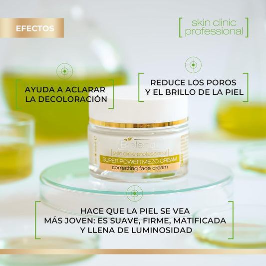 Bielenda Professional Mezo Anti-Wrinkle Corrective Cream, Anti-Ageing Treatment For Combination, Oily & Acne-Prone Skin, Day/Night, 50 Ml