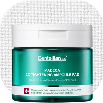 Valentines Day Gifts Centellian 24 Madeca Double Tightening Ampoule Pad (5.58Fl Oz X 60 Pcs) Pore Minimizer, Hydrating & Exfoliating Pads For Smoother Skin. Vegan, Korean Skin Care With Teca, Aha, Bha