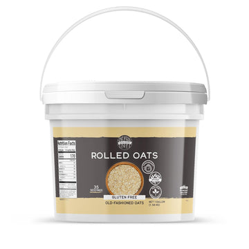 Birch & Meadow 1 Gallon Of Gluten-Free Rolled Oats, Food Storage, Old-Fashioned Oats