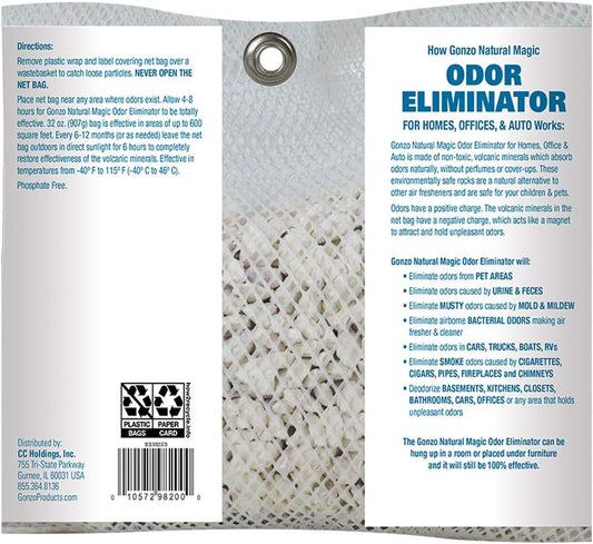 Gonzo Odor Eliminating Rocks for Homes - 2 Pack