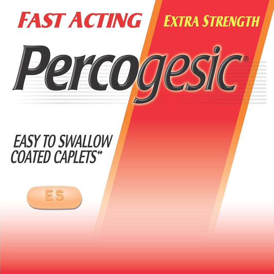Percogesic Extra Strength Pain Relief, Aspirin Free Fast Acting Relief, Acetaminophen And Diphenhydramine, 60 Tablets