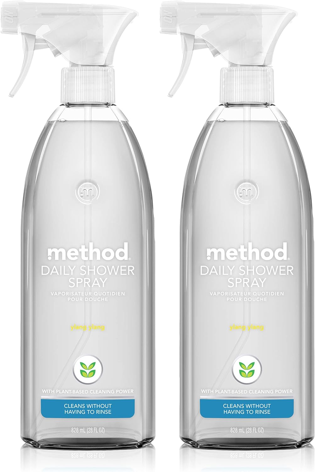 Method Daily Shower Cleaner Spray, Ylang Ylang, For Showers, Tile, Fixtures, Glass And Tubs, 28 Oz Spray Bottle (Pack Of 2)