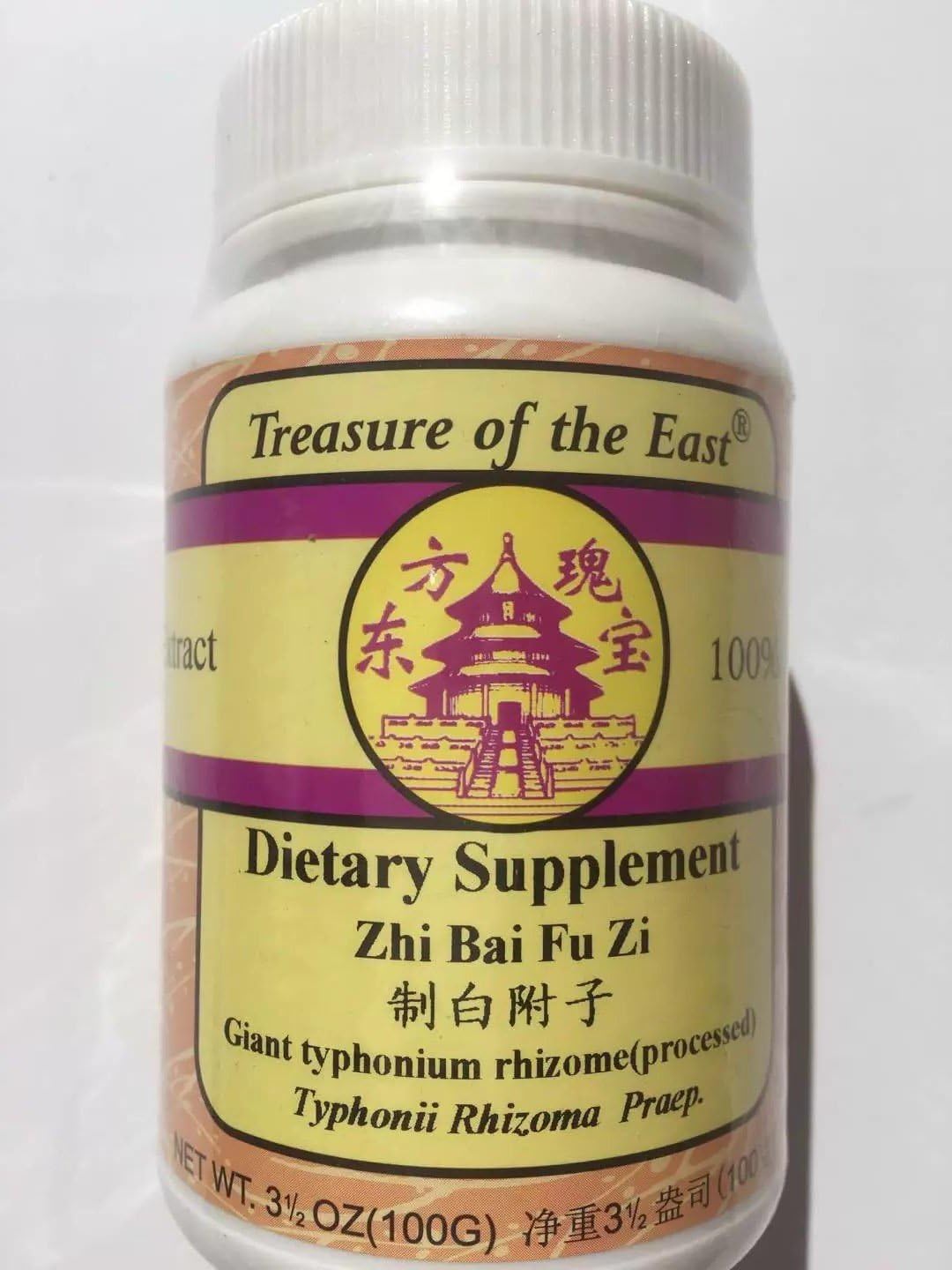 Treasure of The East, Giant Typhonium - Bai Fu Zi (5:1 Concentrated Herbal Extract Granules, 100g) : Health & Household
