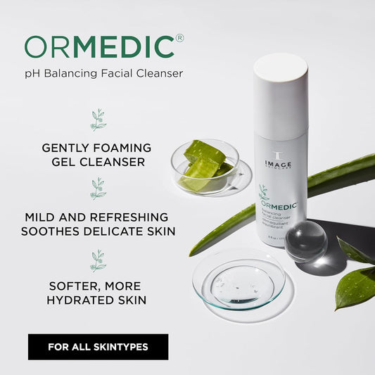 Image Skincare, Ormedic Ph Balancing Facial Cleanser, Mild Foaming And Hydrating Face Wash With Aloe Vera