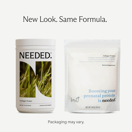 Needed. Expertly-Formulated & Tested Prenatal Hydrolyzed Collagen Protein Powder For Pregnancy, Breastfeeding, & Postpartum | Grass-Fed, Pasture-Raised, Hormone-Free | 1Lb