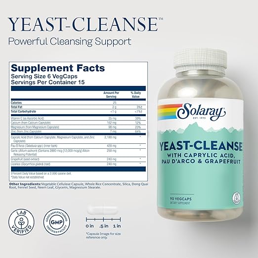 Solaray Yeast Cleanse 90 Capsule