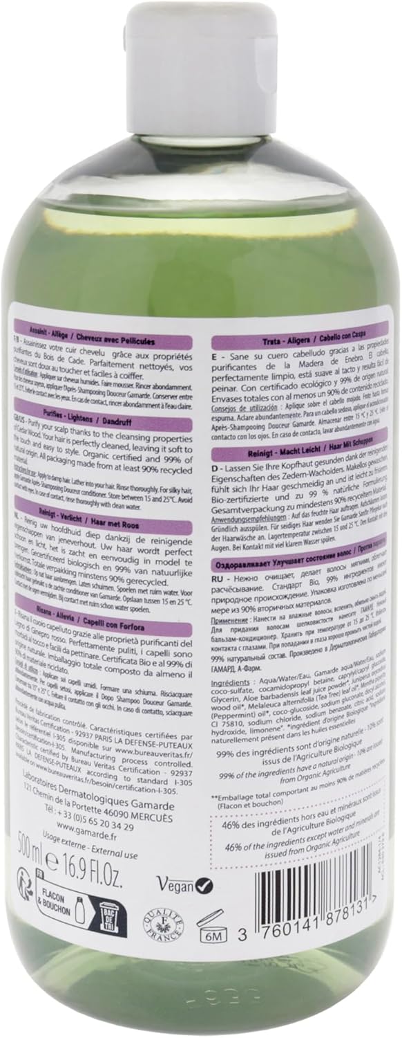 Cade Wood Purifying Shampoo - Dandruff By Gamarde For Unisex - 16.9 Oz Shampoo