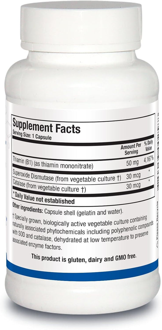 Biotics Research Thiamin 50? ? High Potency Vitamin B1, 50 mg, Energy Production, Metabolic Support, Cardiovascular Health, Brain Health. 90 Capsules