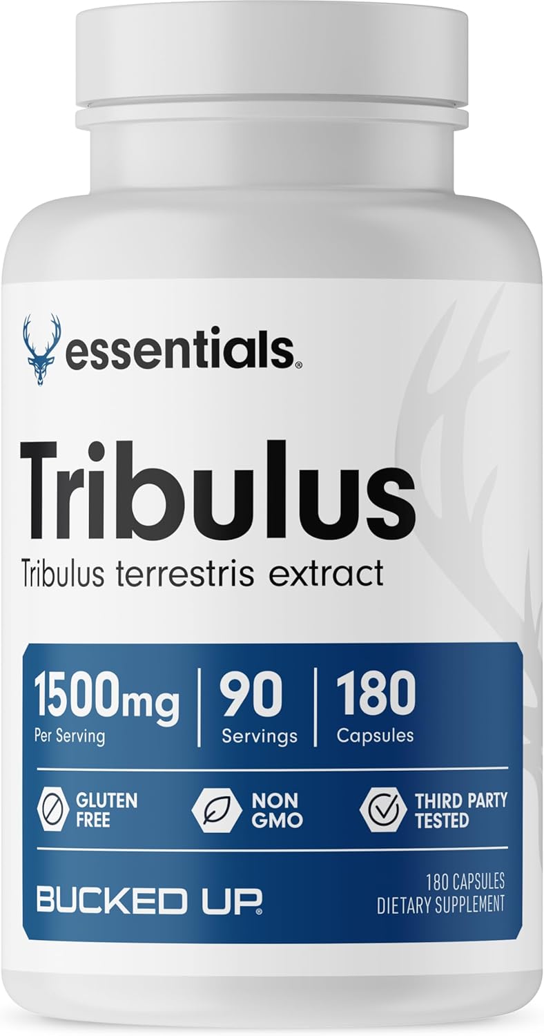 Bucked Up Tribulus 1500Mg Per Serving, Essentials (90 Servings, 180 Capsules)