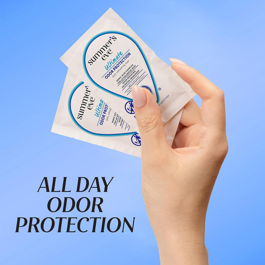 Summer'S Eve, Ultimate Odor Control, Daily Feminine Wipes With Boric Acid, Removes Odor, On-The-Go Body Wipes With Ph Balance, 12 Ct