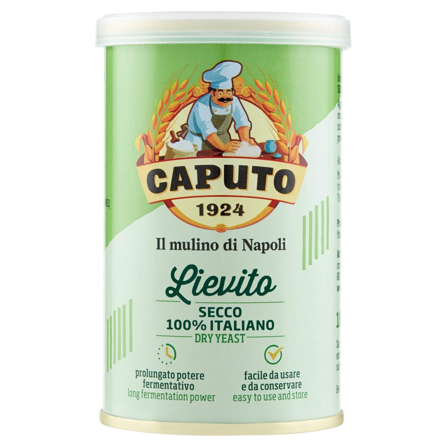 Antimo Caputo Lievito Active Dry Yeast 3.5 Ounce Can - Made In Italy - Perfect With 00 Flour - Pack Of 2