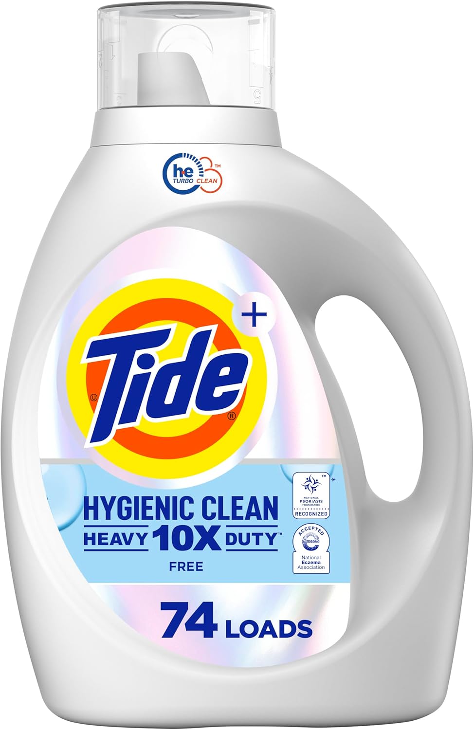 Tide Hygienic Clean Heavy Duty 10X Free Liquid Laundry Detergent, He Compatible, Unscented, 74 Loads, 105 Fl Oz