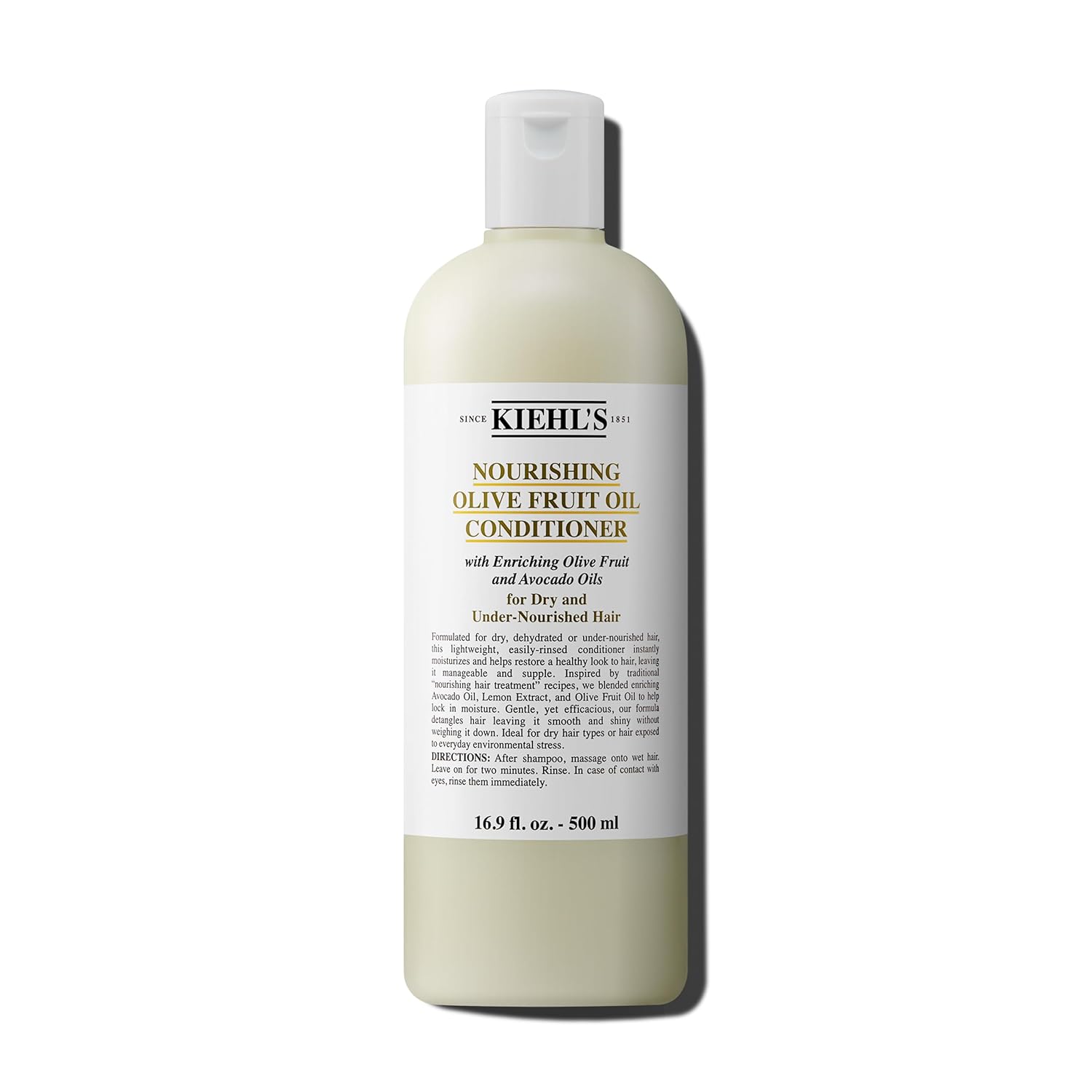 Kiehl'S Nourishing Olive Fruit Oil Conditioner, Moisturizing Hair Conditioner For Dry & Damaged Hair, Promotes Shine, Helps Detangle, Lightweight Formula, With Avocado Oil & Lemon Oil