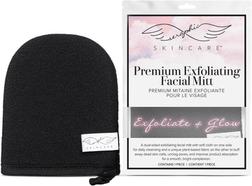 Seraphic Skincare Korean Exfoliating Mitt - Facial Exfoliating Scrub, Exfoliator Gloves - Face Cleaning Mitten, Self Exfoliator Glove - Chemical-Free Exfoliation, Dead Skin Remover