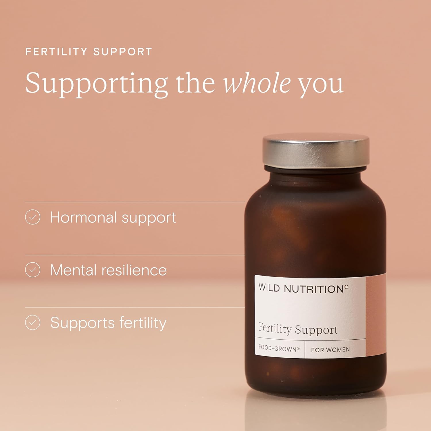 WILD NUTRITION Food-Grown® Fertility Support for Women | Fertility Supplements for Women to Support Healthy Ovulation & Conception | Womens Fertility | Female Fertility Supplement | 60 Capsules : Amazon.co.uk: Health & Personal Care