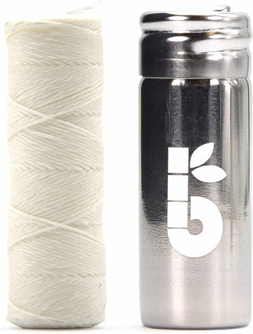 Bambaw Eco-Friendly Dental Floss, Plastic-Free Candelilla Wax, Mint, White, 50 M