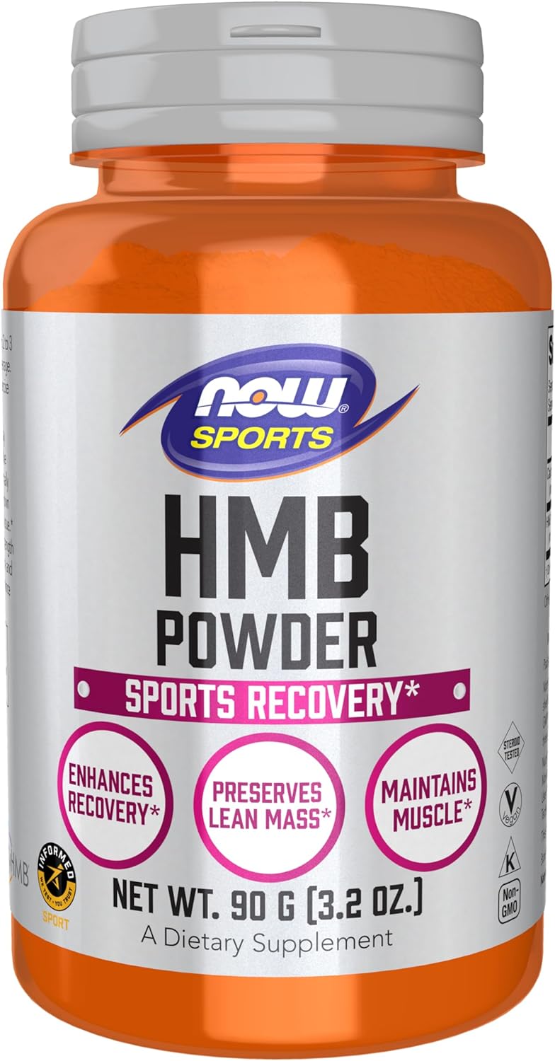NOW Sports Nutrition, HMB (?-Hydroxy ?-Methylbutyrate)Powder, Sports Recovery*, 90 Grams