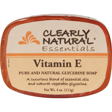 Clearly Natural Vitamin E Glycerine Bar Soap, 4 Ounce - 4 Per Case : Beauty & Personal Care