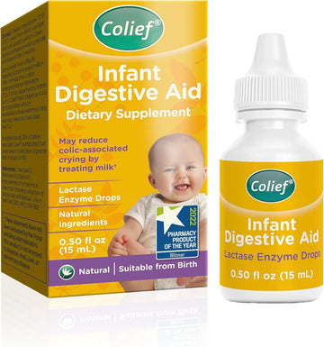 Colief Infant Digestive Aid | Gas Drops For Babies | Natural & Safe Infant Gas Relief | Reduces Baby Colic, Tummy Bloating, Fussing & Crying (0.24)