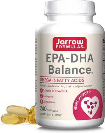 Jarrow Formulas Epa-Dha Balance, 1,200 Mg Omega-3 Fatty Acids For Cardiovascular Support, 240 Softgels, 120 Day Supply