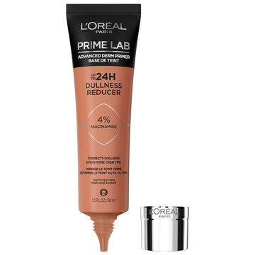 L'Oreal Paris Prime Lab Up To 24H Dullness Reducer, Face Primer Infused With Niacinamide To Reduce Face Dullness And Extend Makeup Wear, 1.01 Fl Oz