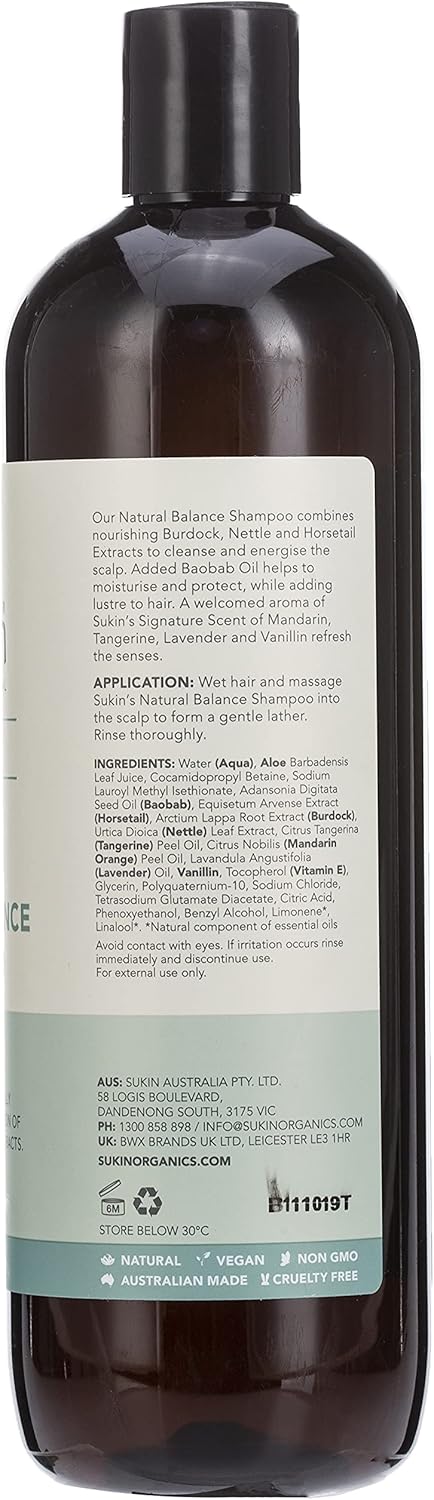 Sukin Natural Balance Shampoo 500 Ml
