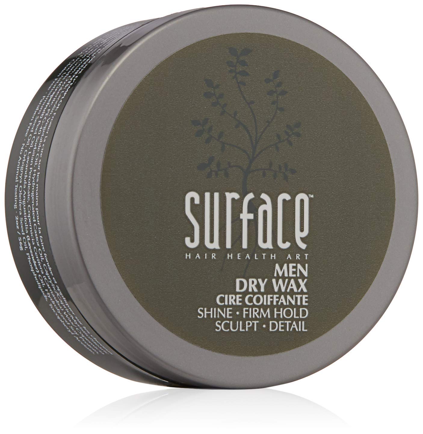 Surface Hair Men Dry Wax, Meltable Wax Styling For Firm And Sculpted Hairstyles 2 Oz