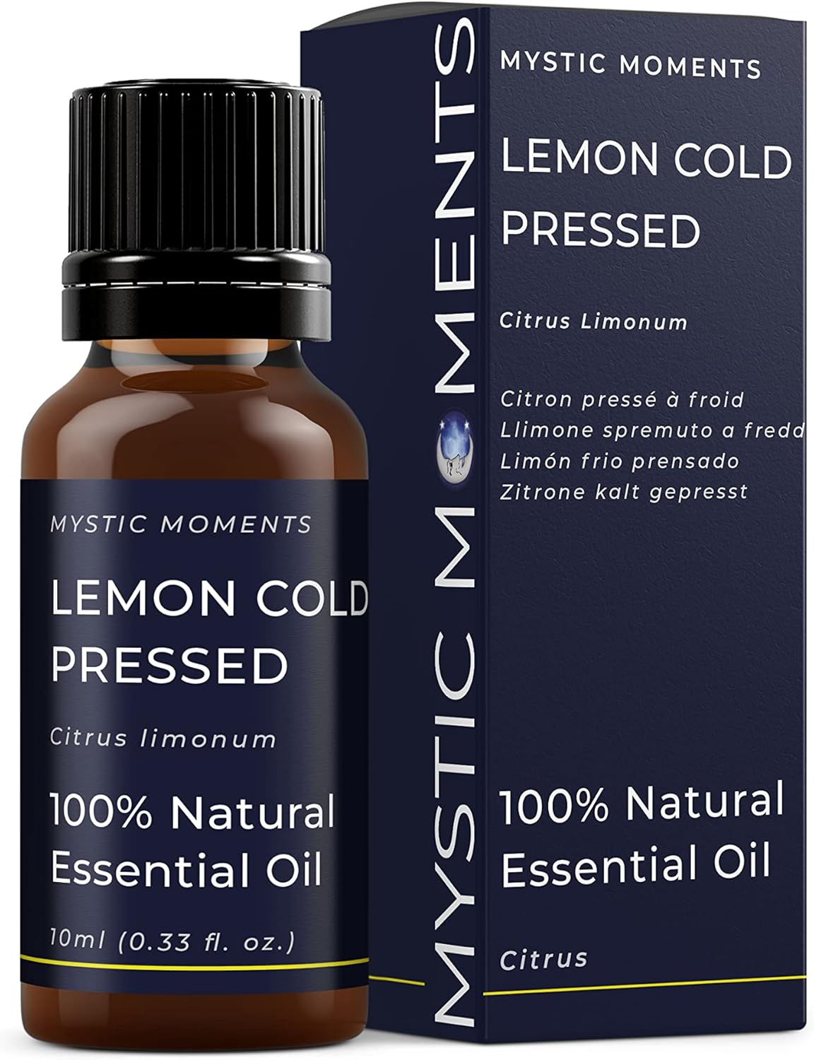 Mystic Moments | Lemon Cold Pressed Essential Oil 10Ml - Natural Oil For Diffusers, Aromatherapy & Massage Blends Vegan Gmo Free