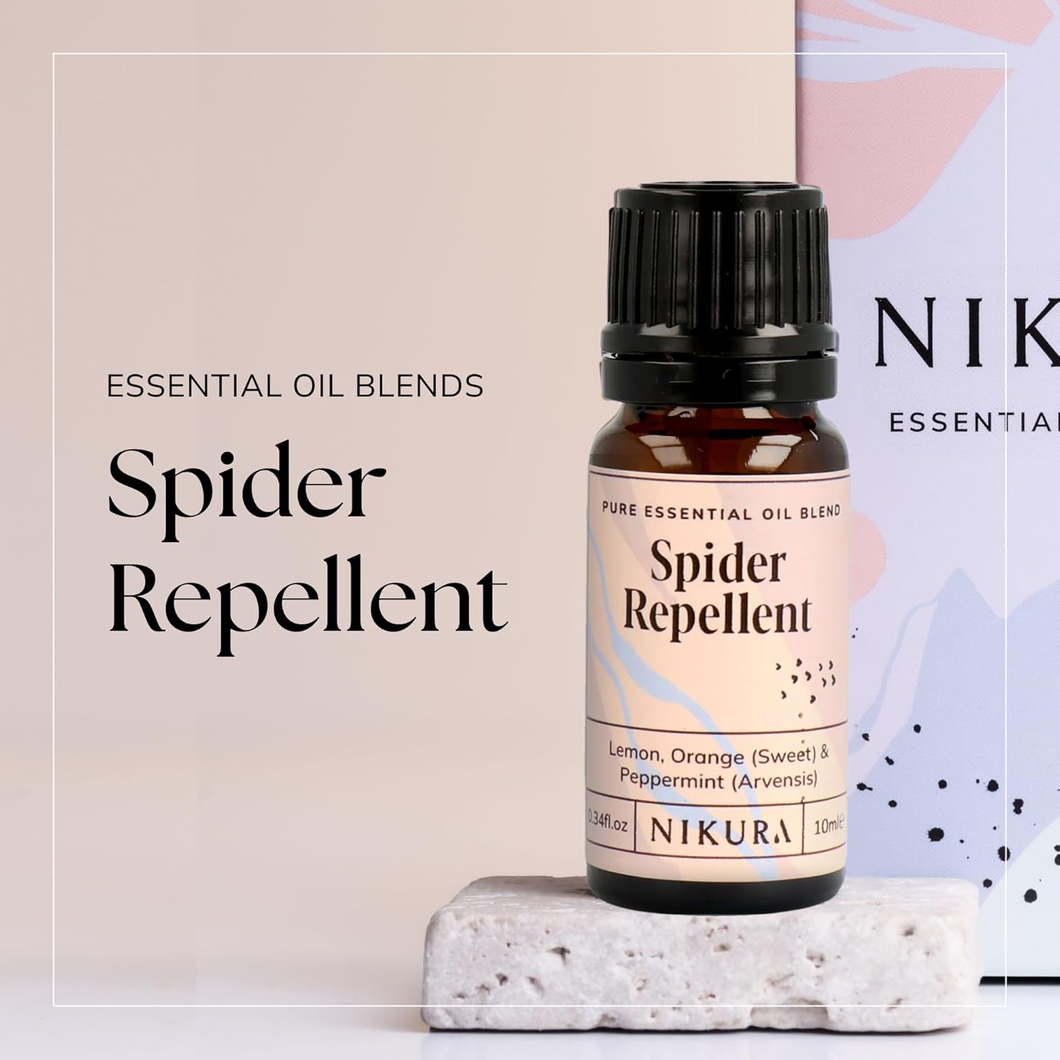 Nikura Spider Repellent Essential Oil Blend - 50ml | for deterring Spiders and mice, Natural Spider Repellent | Make a Homemade Spider Repellent Spray | Vegan, 100% Pure and Natural : Amazon.co.uk: Health & Personal Care