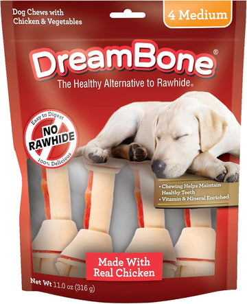 Dreambone Medium And Large Chews, Treat Your Dog To A Chew Made With Real Meat And Vegetables