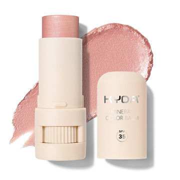 Kyda 3 Colors Mineral Color Balm, Buildable Shimmer Color For Lips And Cheeks, Broad Spectrum Spf 35, Natural Shimmer Finish, Lightweight Blendable Creamy, Multiuse Blush Stick, Set B