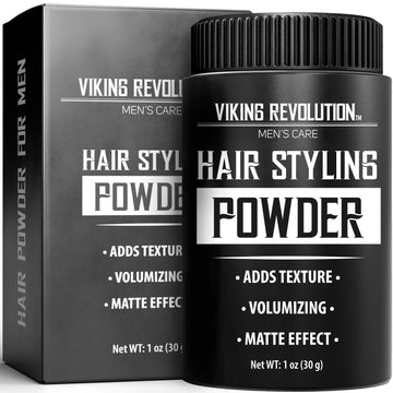 Viking Revolution Hair Styling Powder For Men - Hair Powder For Men Easy To Apply Hair Texture Powder For Men Mattifying And Volumizing Mens Hair Powder Residue Free Texturizing Powder (1 Oz - 1 Pack)