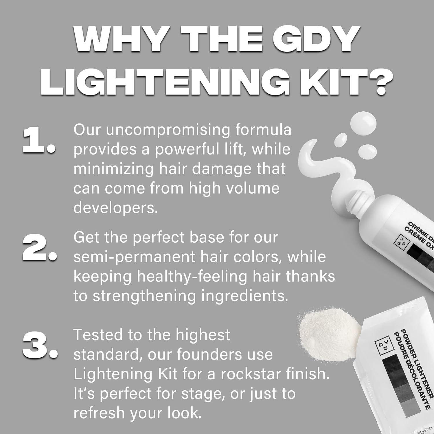 Good Dye Young Hair Lightener Kit (Streaks And Strands) With Dust Free Powder Lightener & 25 Volume Developer - Moisturizing Bleaching Kit - Vegan Hair Bleach (2 Oz.) : Beauty & Personal Care