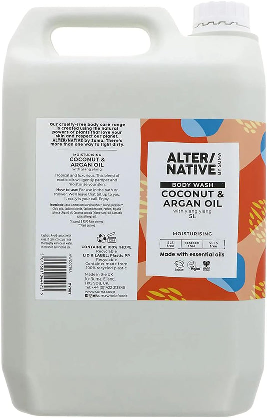 Alter/Native Natural Plant-Powered Cruelty Free Body Wash (Coconut & Argan Oil, 5 Litre)